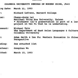 Minutes, 1993-03-11. Modern...