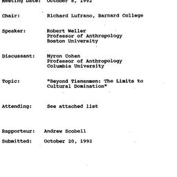 Minutes, 1992-10-08. Modern...