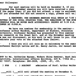Announcements, 1988-11-18. ...