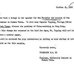Announcements, 1966-10-24. ...