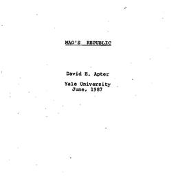 Speaker's paper, 1987-1...