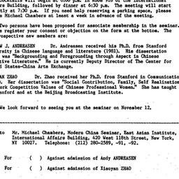Announcements, 1987-10-10. ...