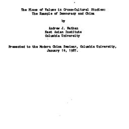 Speaker's paper, 1988-0...