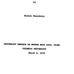 Speaker's paper, 1970-0...