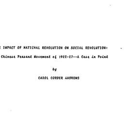 Speaker's paper, 1970-0...