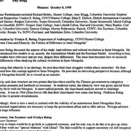Minutes, 1998-10-08. Modern...