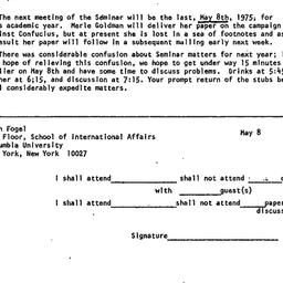Announcements, 1975-04-25. ...
