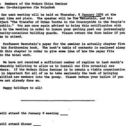 Announcements, 1974-12-19. ...