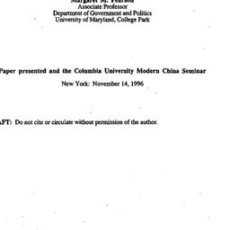 Speaker's paper, 1996-1...