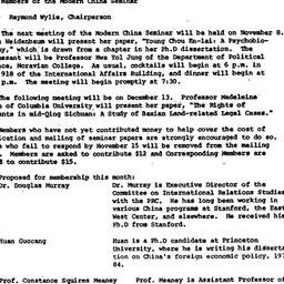 Announcements, 1984-11-08. ...