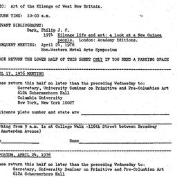 Announcements, 1976-04-17. ...