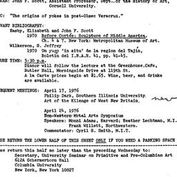 Announcements, 1976-03-19. ...