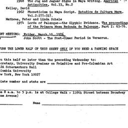 Announcements, 1976-02-14. ...