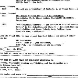 Announcements, 1978-10-20. ...