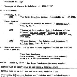 Announcements, 1979-02-16. ...