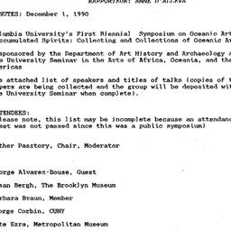 Announcements, 1990-12-01. ...