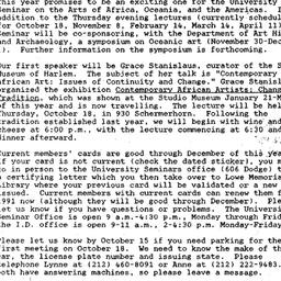 Announcements, 1990-10-03. ...