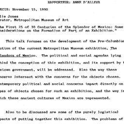 Minutes, 1990-11-15. The Ar...