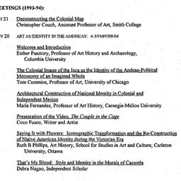 Schedules, The Art of Afric...