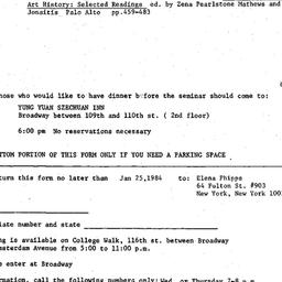 Announcements, 1984-01-27. ...