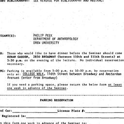 Announcements, 1987-01-29. ...