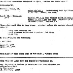 Announcements, 1977-03-25. ...