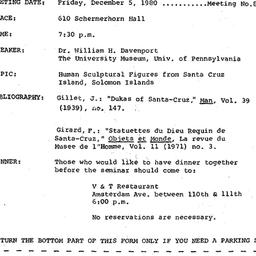 Announcements, 1980-12-05. ...