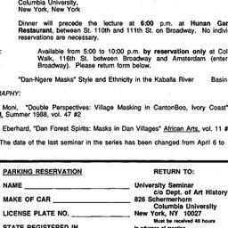 Announcements, 1989-03-13. ...