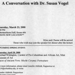 Announcements, 2000-03-23. ...