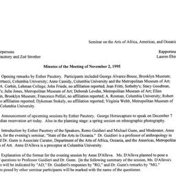 Minutes, 1995-11-02. The Ar...