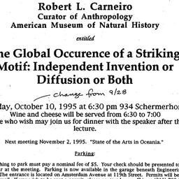 Announcements, 1995-10-10. ...