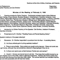 Minutes, 1996-02-08. The Ar...