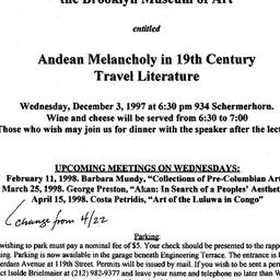 Announcements, 1997-12-03. ...