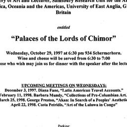 Announcements, 1997-10-29. ...