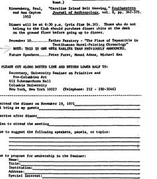 Announcements, 1971-11-19. ...