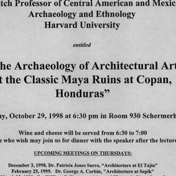 Announcements, 1998-10-29. ...