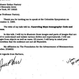 Correspondence, 1999-05-26....