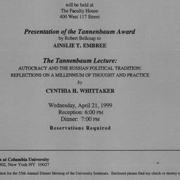 Announcements, 1999-04-21. ...