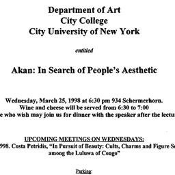 Announcements, 1999-03-25. ...