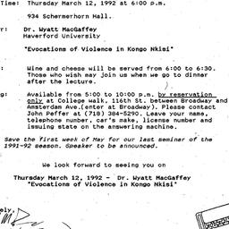 Announcements, 1992-02-25. ...