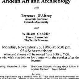 Announcements, 1996-11-25. ...