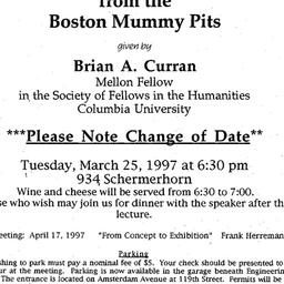 Announcements, 1997-03-25. ...