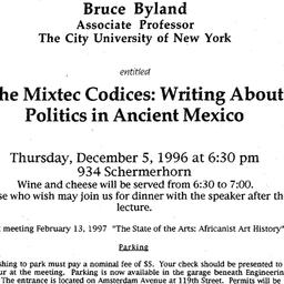Announcements, 1996-12-05. ...