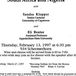 Announcements, 1997-02-13. ...