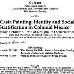 Announcements, 1996-10-03. ...