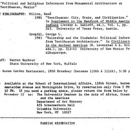 Announcements, 1985-11-21. ...