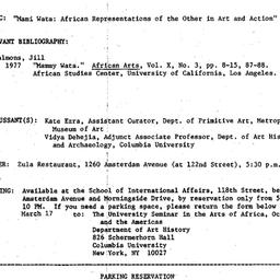 Announcements, 1986-03-20. ...