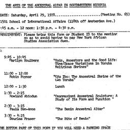 Announcements, 1978-04-29. ...