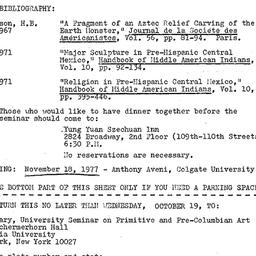 Announcements, 1977-10-20. ...