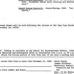 Announcements, 1984-11-27. ...